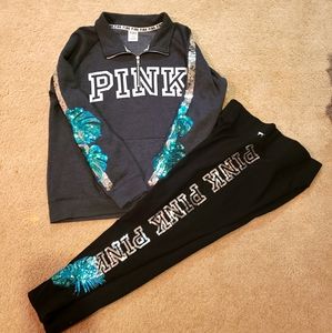 Vs pink bling set leggings only